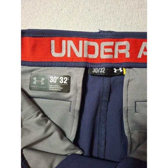 Under Armour Golf Pants Mens 30x32 Blue Lightweight Polyester Stretch Athleisure - Picture 7 of 9